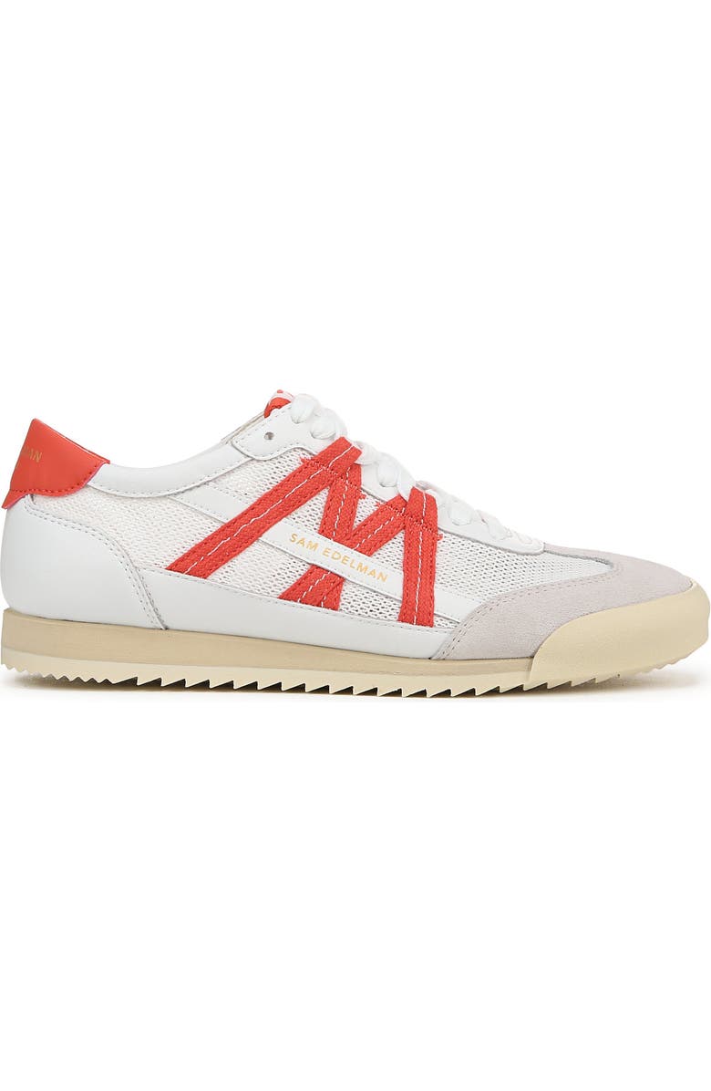 Sam Edelman Irma Low Top Sneaker, Alternate, color, White/ Persimmon