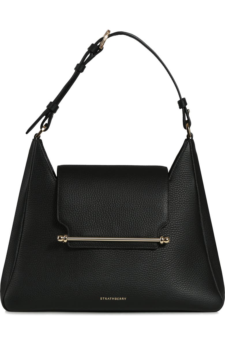 Strathberry Multrees Leather Hobo, Main, color, Black