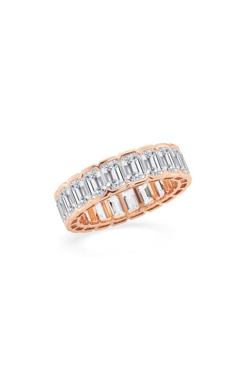 Emerald Cut Lab Created Diamond Infinity Ring - 4.0 ctw.