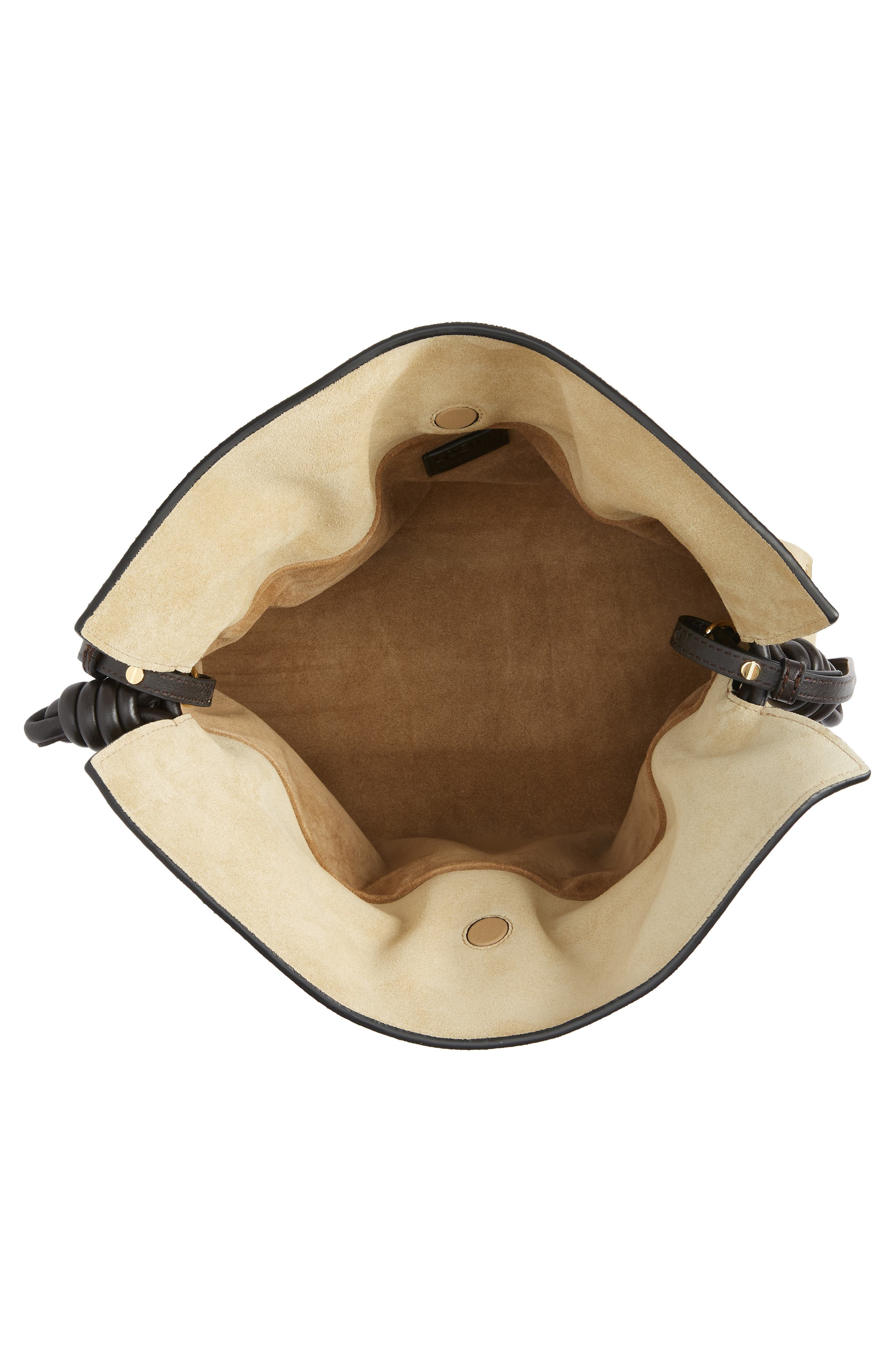 Loewe Flamenco Knot Suede Clutch, Alternate, color, 