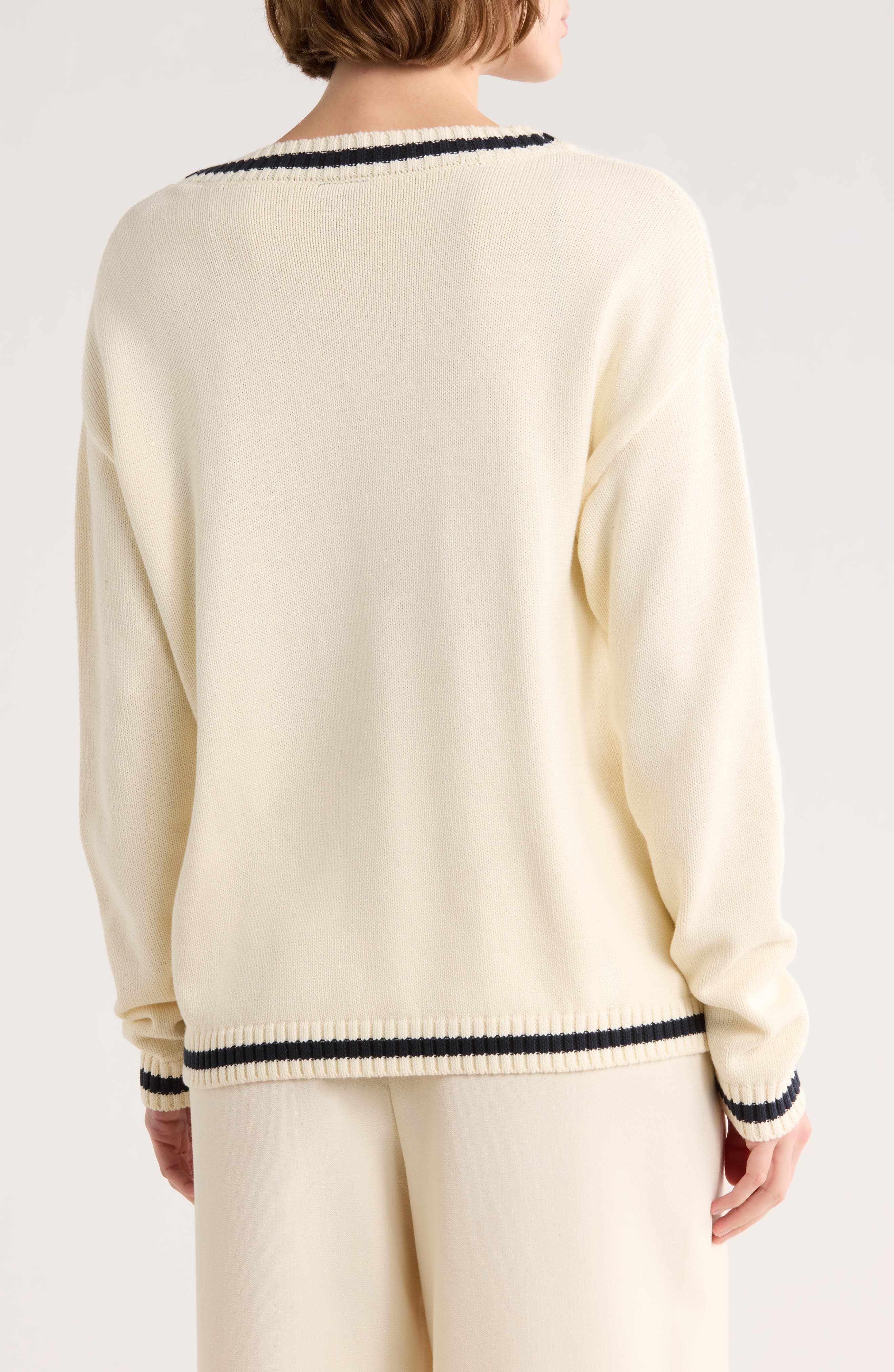 Varsity Cotton Cardigan - image 2