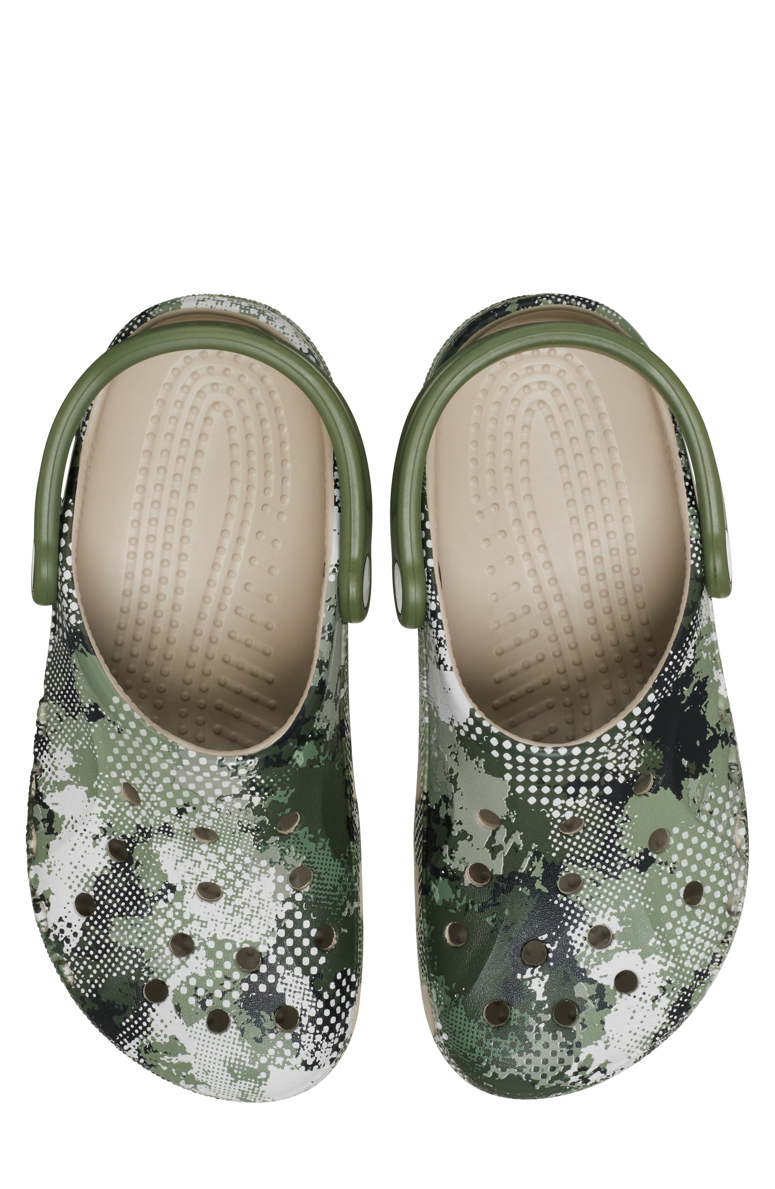CROCS Baya Print Clog, Alternate, color, Cobblestone