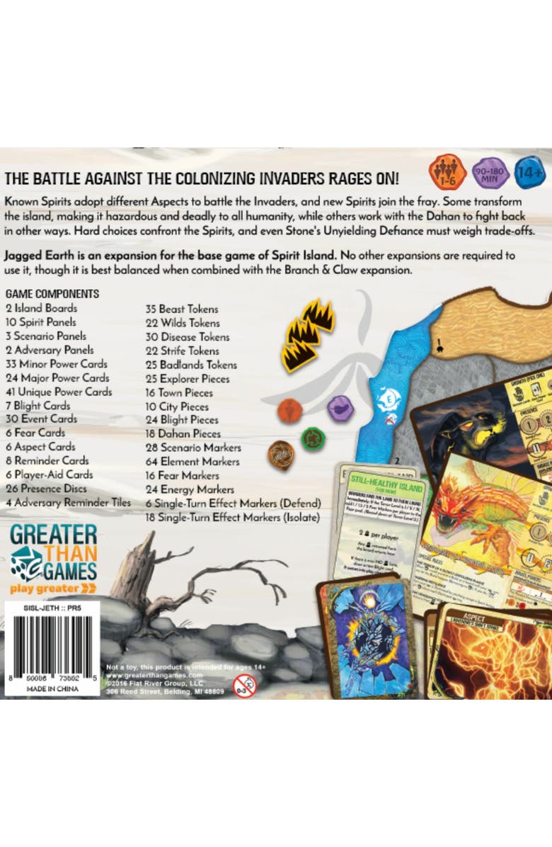 Greater Than Games, LLC Spirit Island Jagged Earth Expansion, Alternate, color, Multicolored