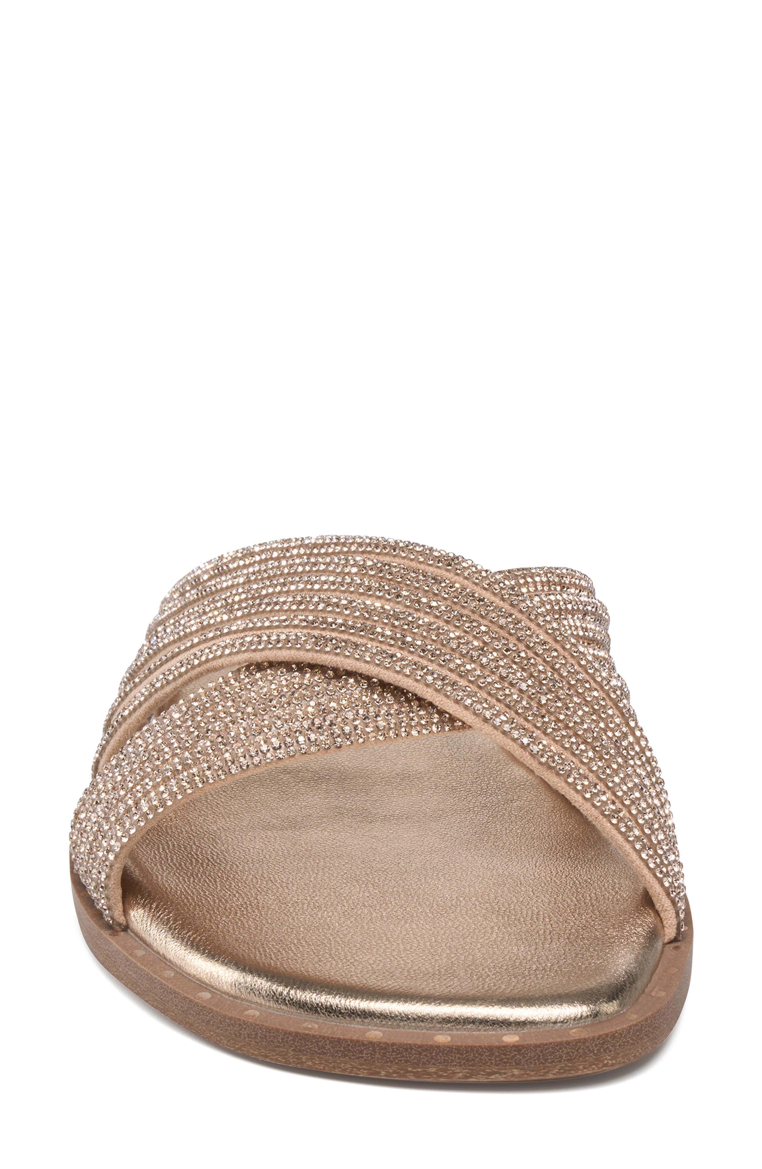 Murano Rhinestone Sandal, Alternate, color, GOLD