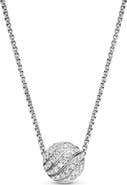 David Yurman Sculpted Cable 10mm Diamond Pendant Necklace