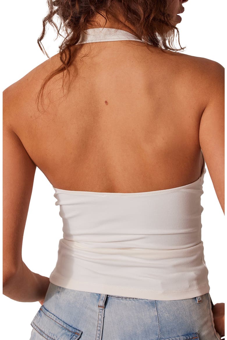 Still Here Ruched Halter Top, Alternate, color, IVORY