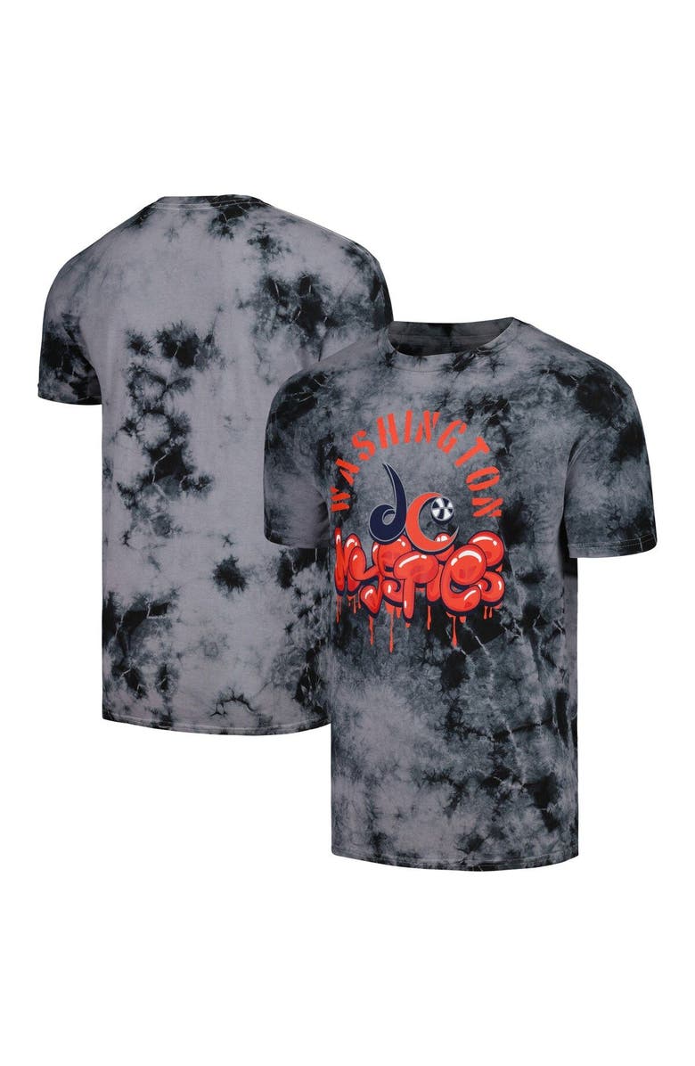 Stadium Essentials Unisex Stadium Essentials Charcoal Washington Mystics Street Art Dark Crystal Washed Tie-Dye T-Shirt, Main, color, 