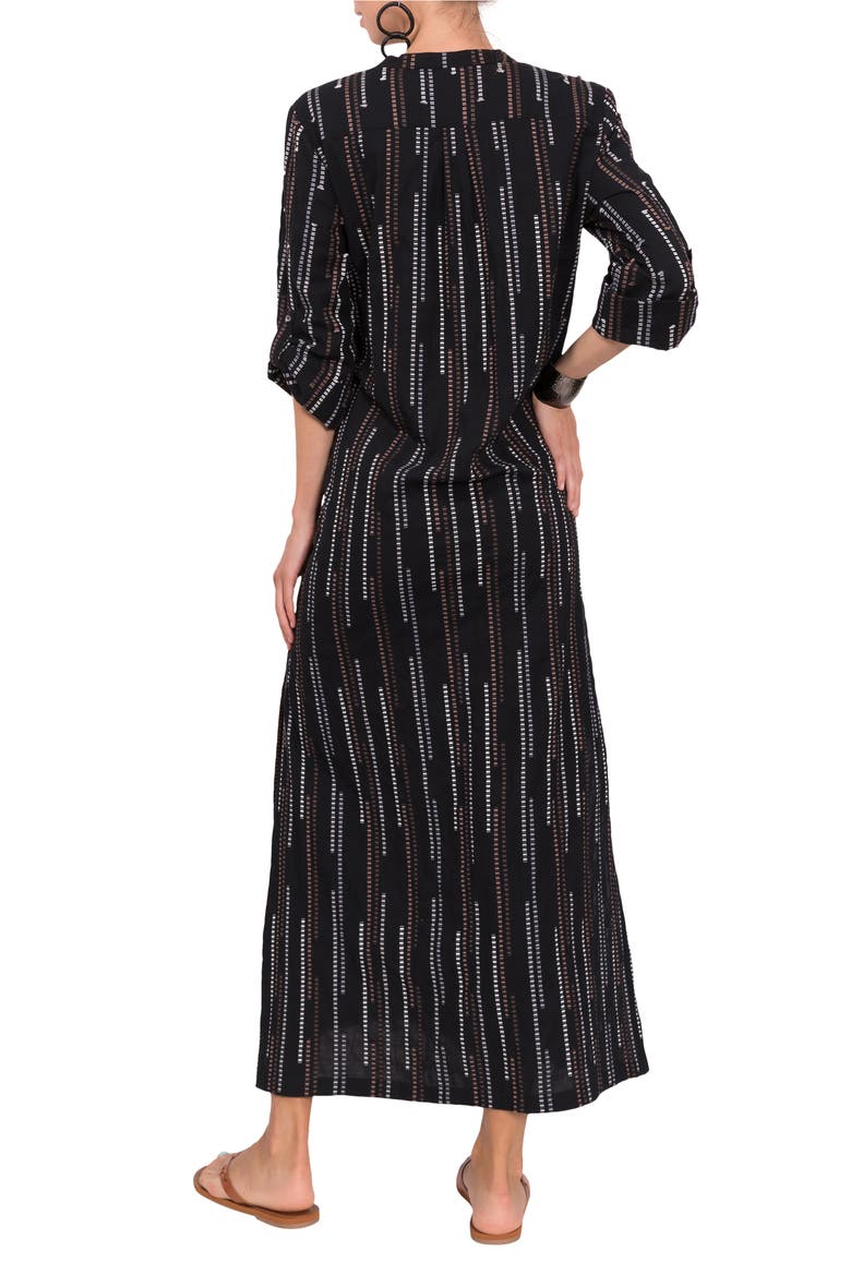 Tracey Ivory Coast Caftan, Alternate, color, BLACK