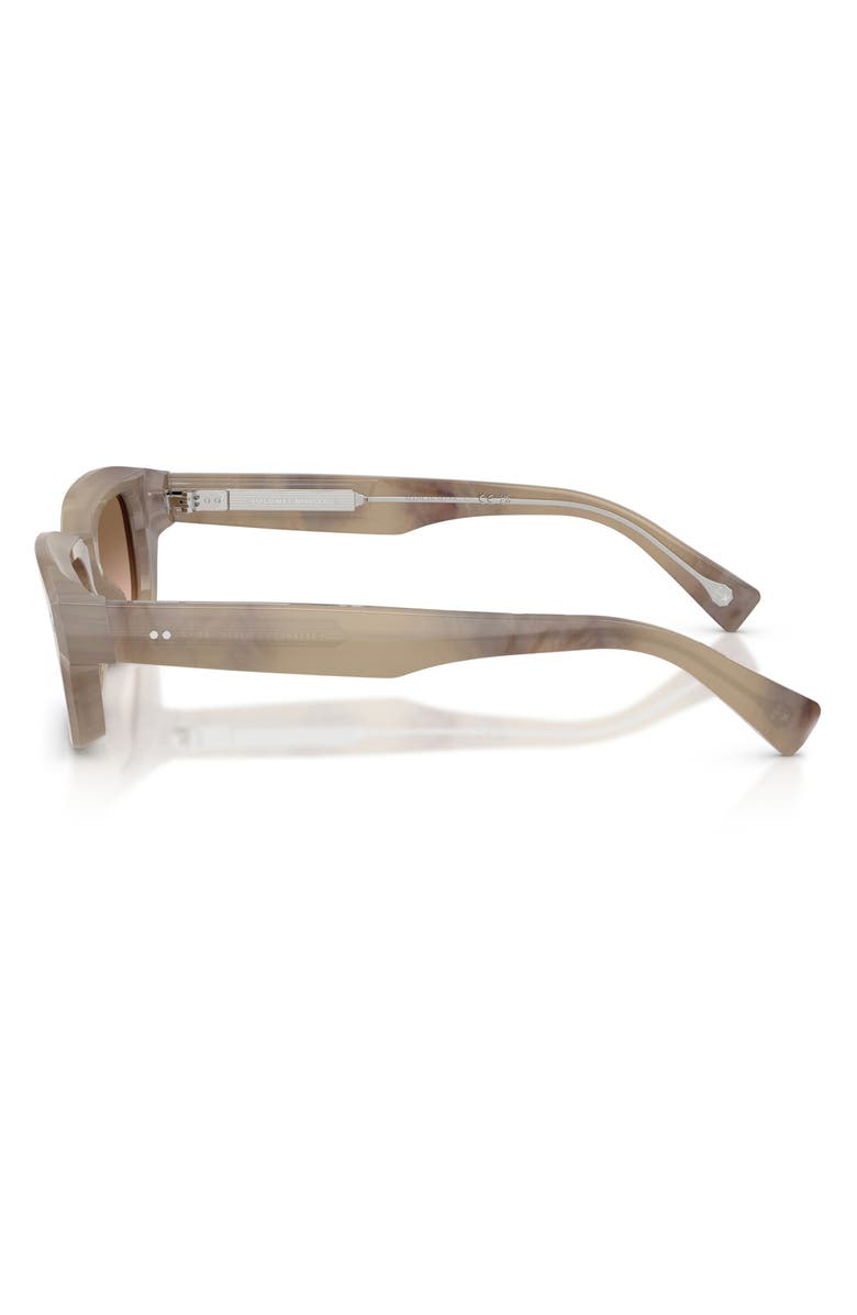 Brunello Cucinelli Marla 50mm Rectangular Sunglasses, Alternate, color, Cashmere Beige