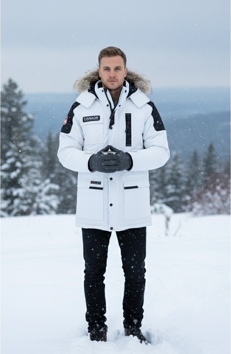 CANADA WEATHER GEAR Men's Heavyweight Arctic Parka, Alternate, color, White