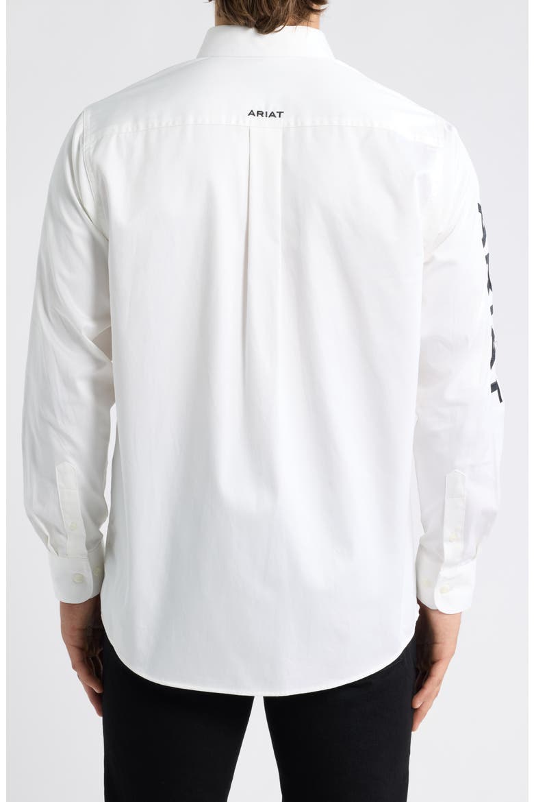 Team Logo Twill Performance Shirt, Alternate, color, WHITE/ BLACK