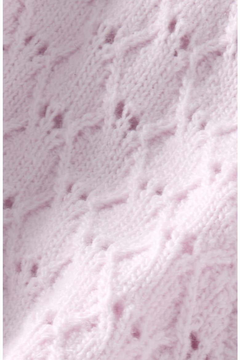 Kids' Pretty Pointelle Stitch Cardigan, Alternate, color, PINK ICE