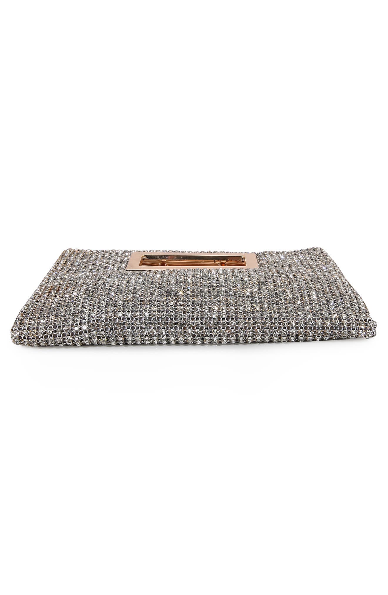 Rhinestone Rectangular Clutch, Alternate, color, GOLD