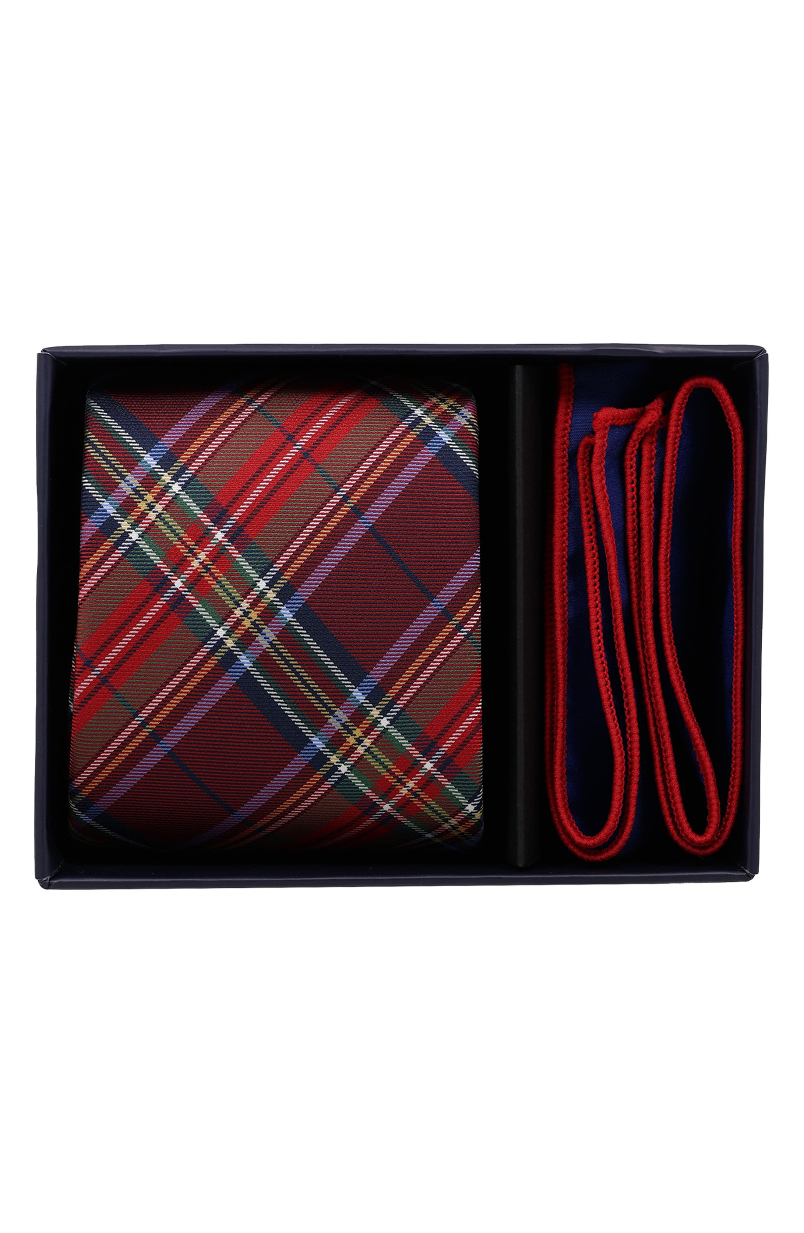 Tartan Plaid Tie and Pocket Square Set