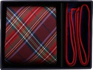 Ben Sherman Tartan Plaid Tie and Pocket Square Set