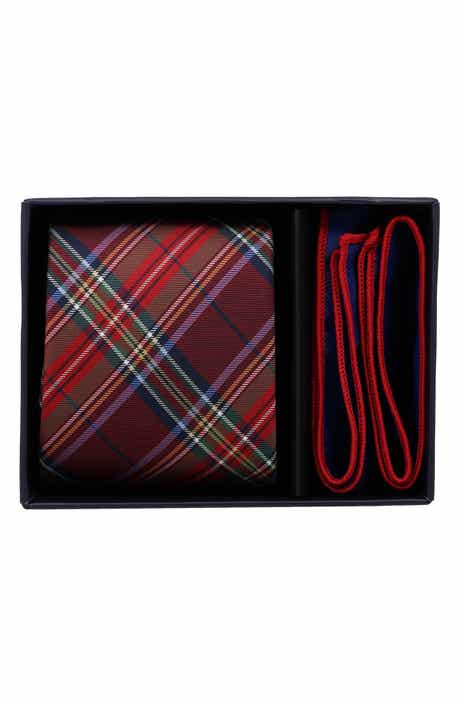 Tartan Plaid Tie and Pocket Square Set