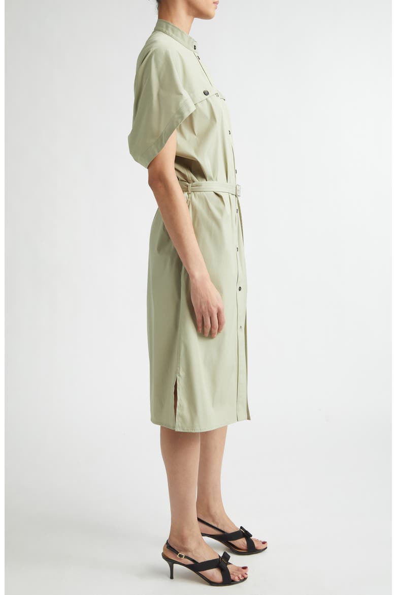 Stretch Poplin Shirtdress, Alternate, color, BURNT SAGE
