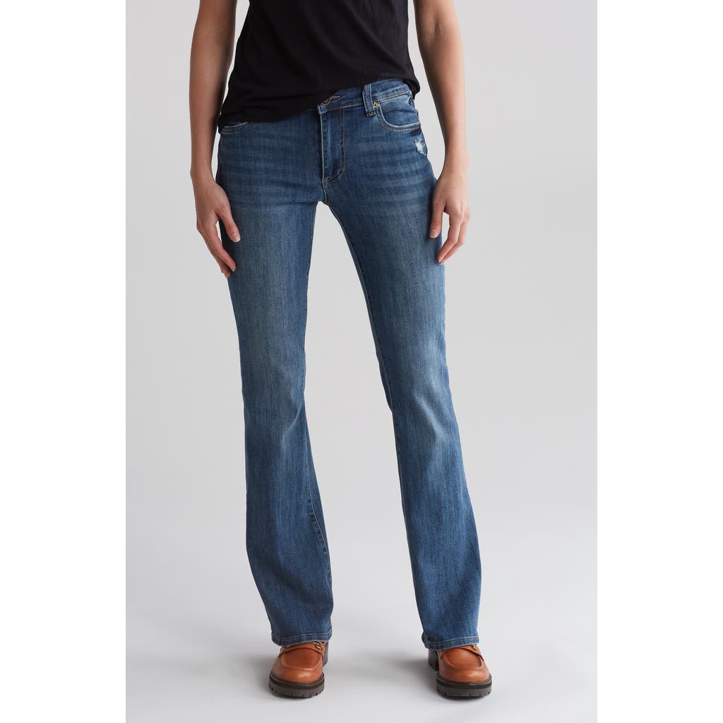Kut From The Kloth Nicole Flap Back Bootcut Jeans In Blue