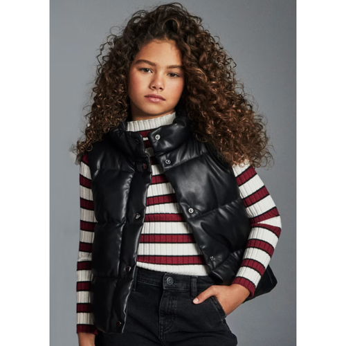 Mayoral Padded Sleeveless Jacket In Brown