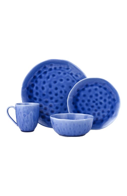 Stone Lain Constance Porcelain 16-piece Dinnerware Set In Blue