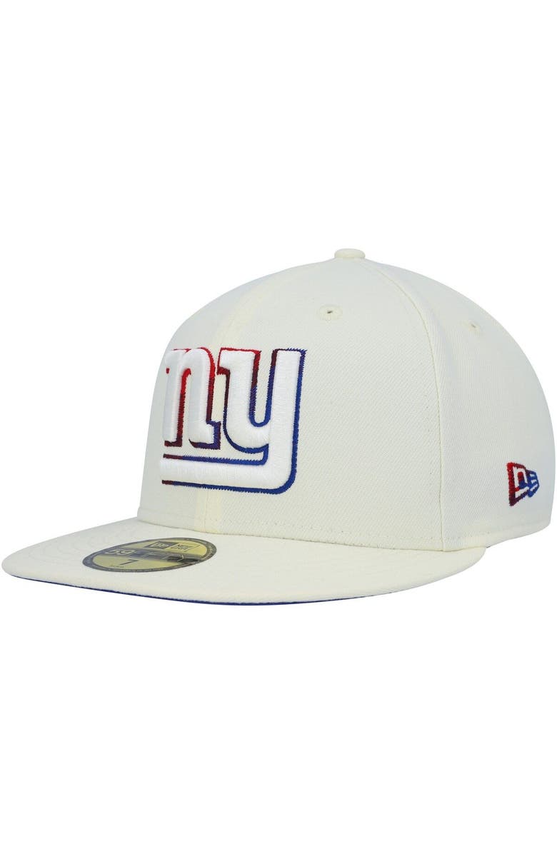New Era Men's New Era Cream New York Giants Chrome Color Dim 59FIFTY Fitted Hat, Main, color, Cream