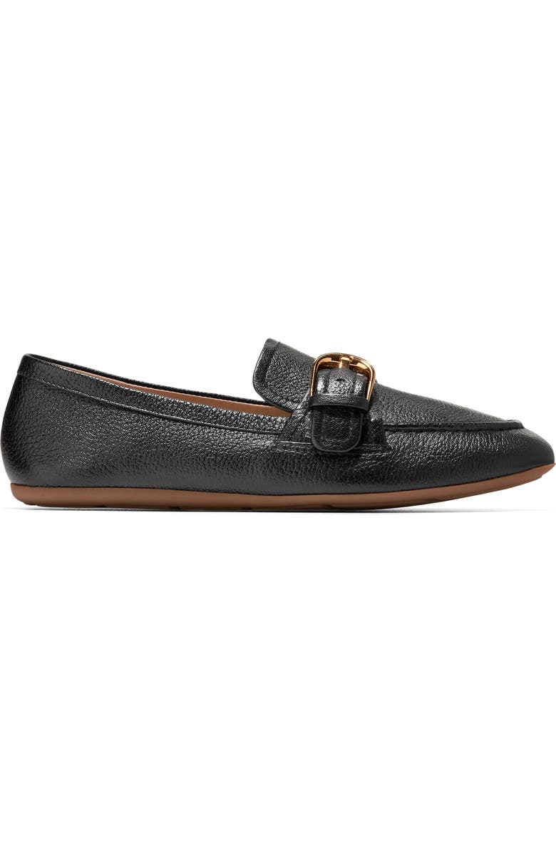 Cole Haan Grand Ambition Alette Buckle Loafer, Alternate, color, Black Tumbled Leather