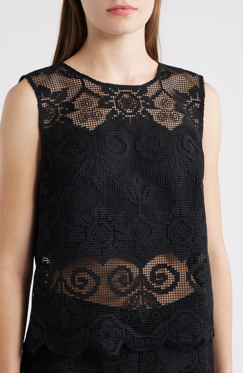 KOBI HALPERIN Shelly Lace Sleeveless Top, Alternate, color,