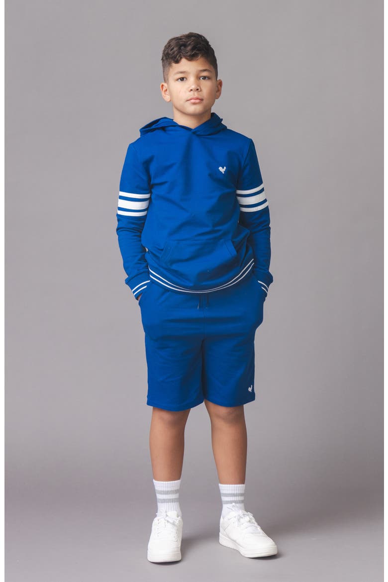 Kids' Organic French Terry Pull-On Short, Alternate, color, Bold Blue