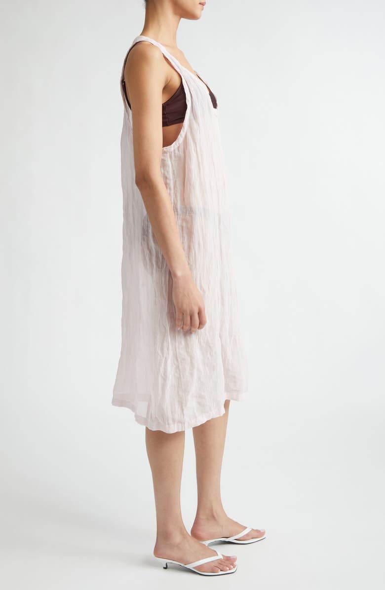 TOTEME Crinkled Cotton Blend Gauze Tank Dress, Alternate, color, Bloom
