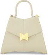 Mac Duggal Gold Plated Hardware Angular Leather Handbag