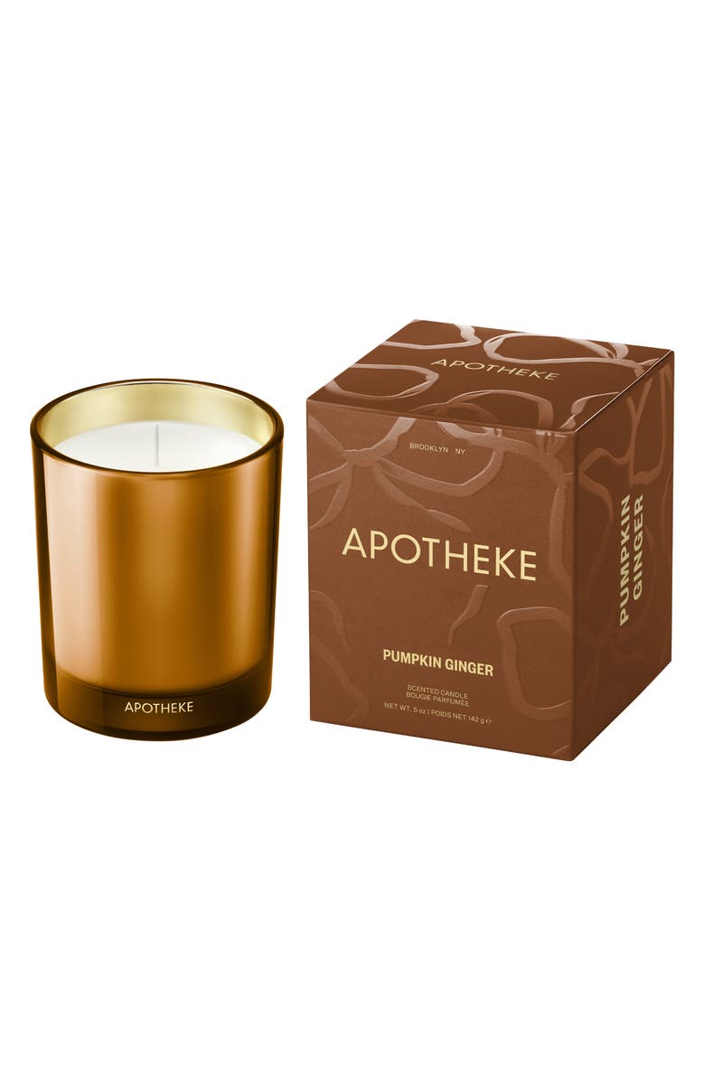 APOTHEKE Pumpkin Ginger Petite Scented Candle, Main, color, Rust/ Copper
