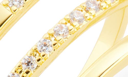 Sterling Forever Laurel Stacking Ring In Gold