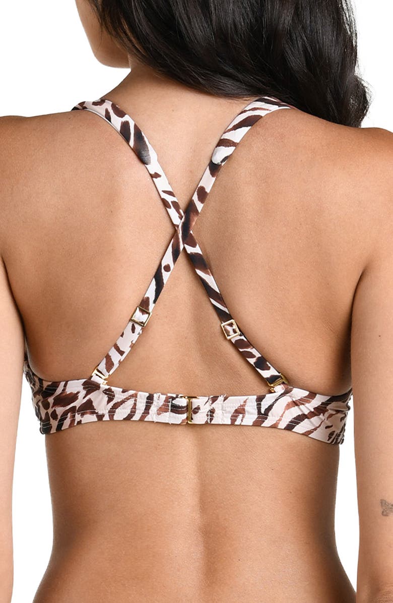 La Blanca Fierce Territory Bikini Top, Alternate, color, Taupe