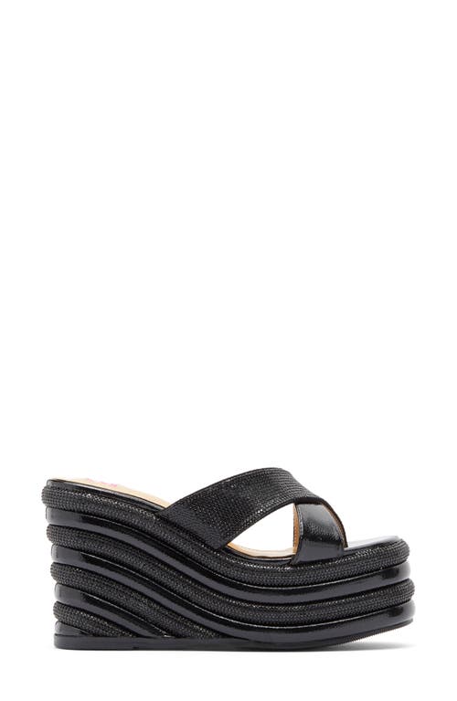Ashley Kahen Women's Carnival Metallic Wedge Sandals In Black Multi
