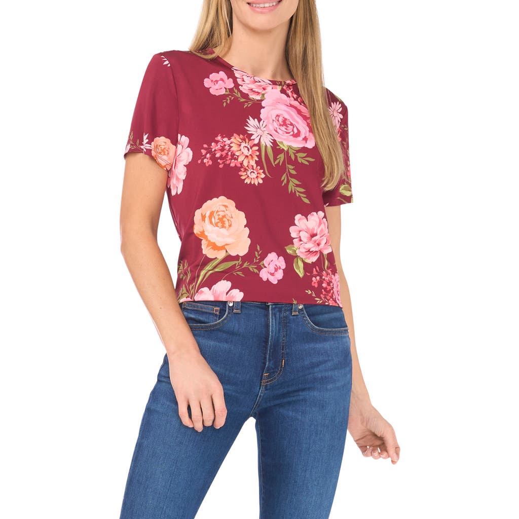 Ted Baker Eva Floral T-shirt In Beet Red