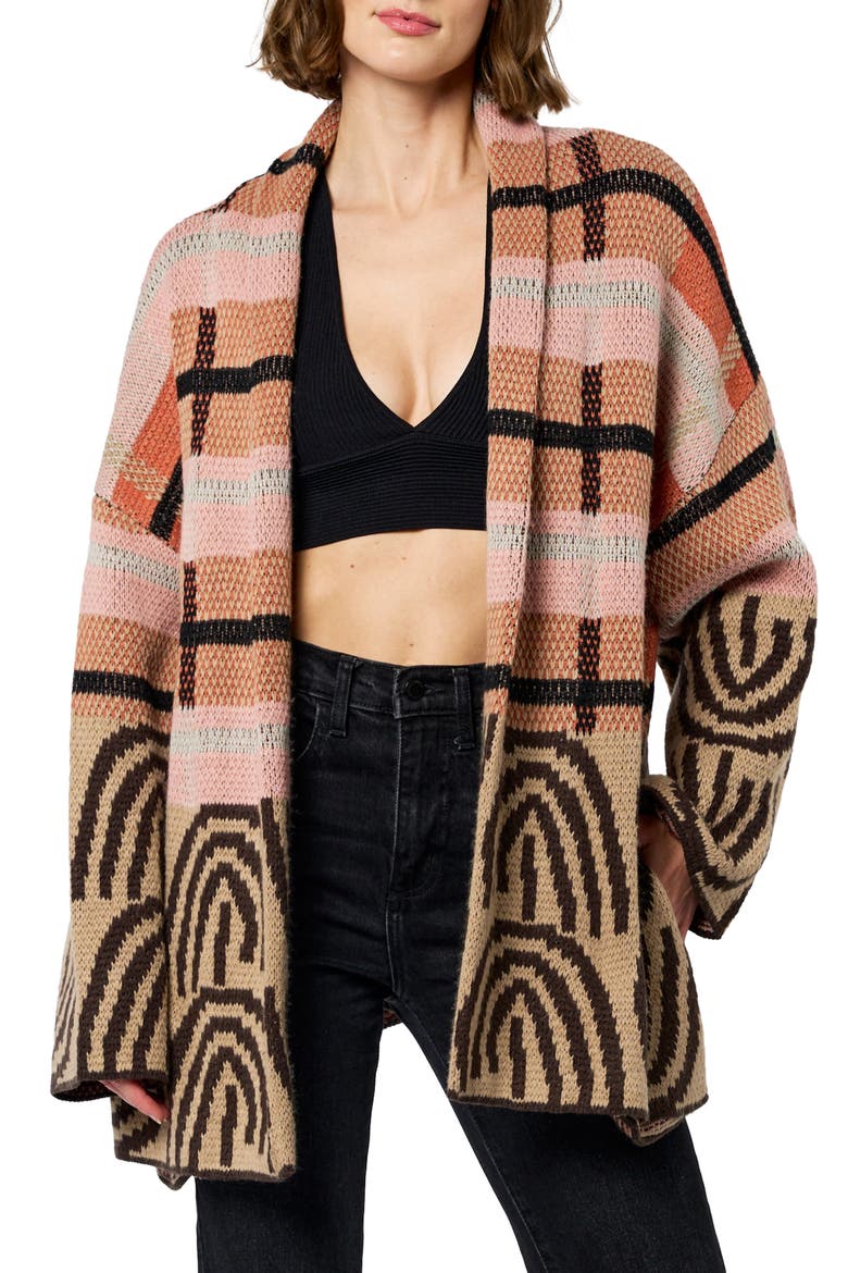 Irene Knit Jacket, Main, color, KHAKI MULTI