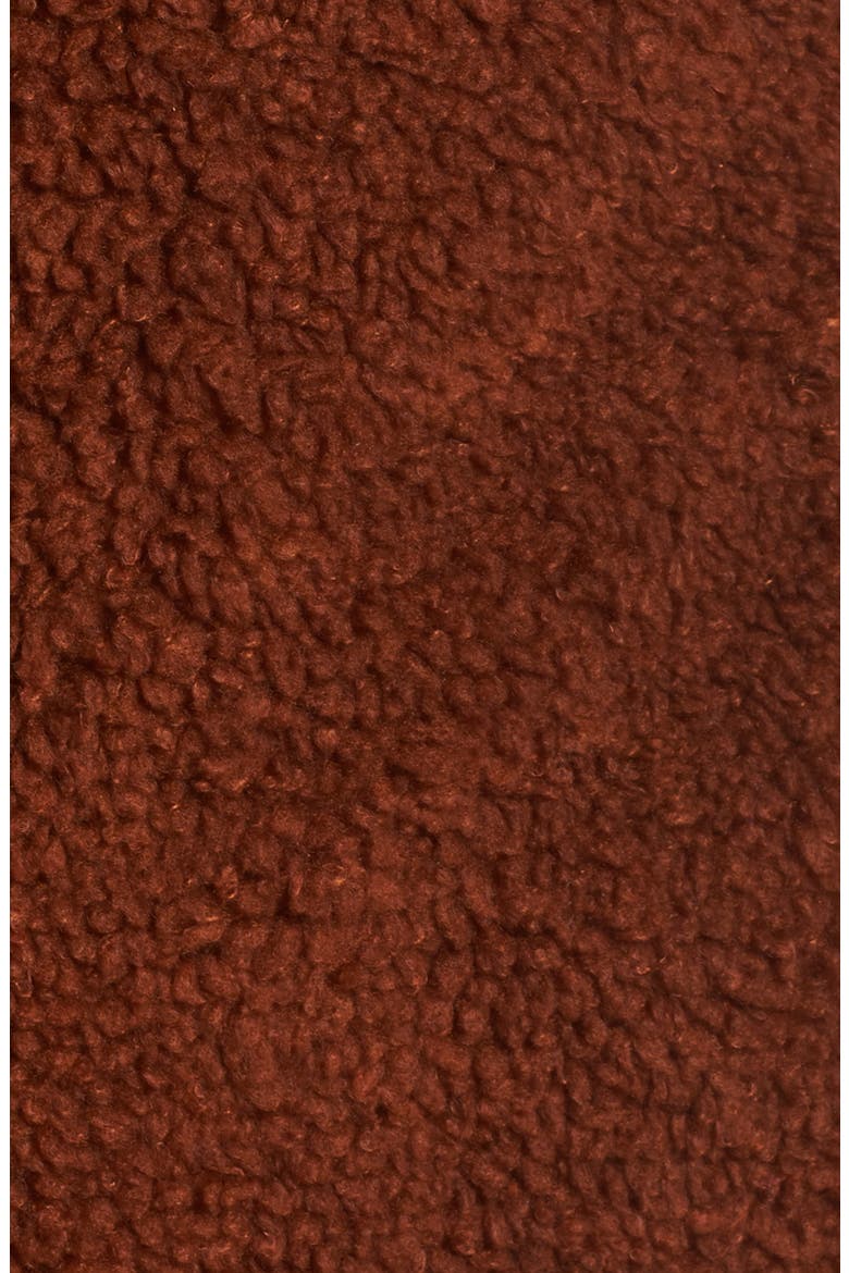 Faux Shearling Coat, Alternate, color, RUST