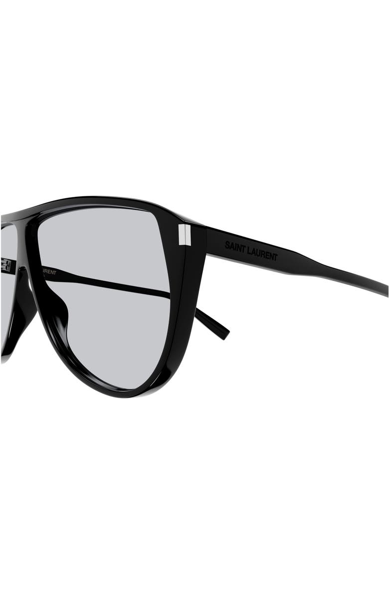 Saint Laurent Gaspar 65mm Oversize Pilot Sunglasses, Alternate, color, 