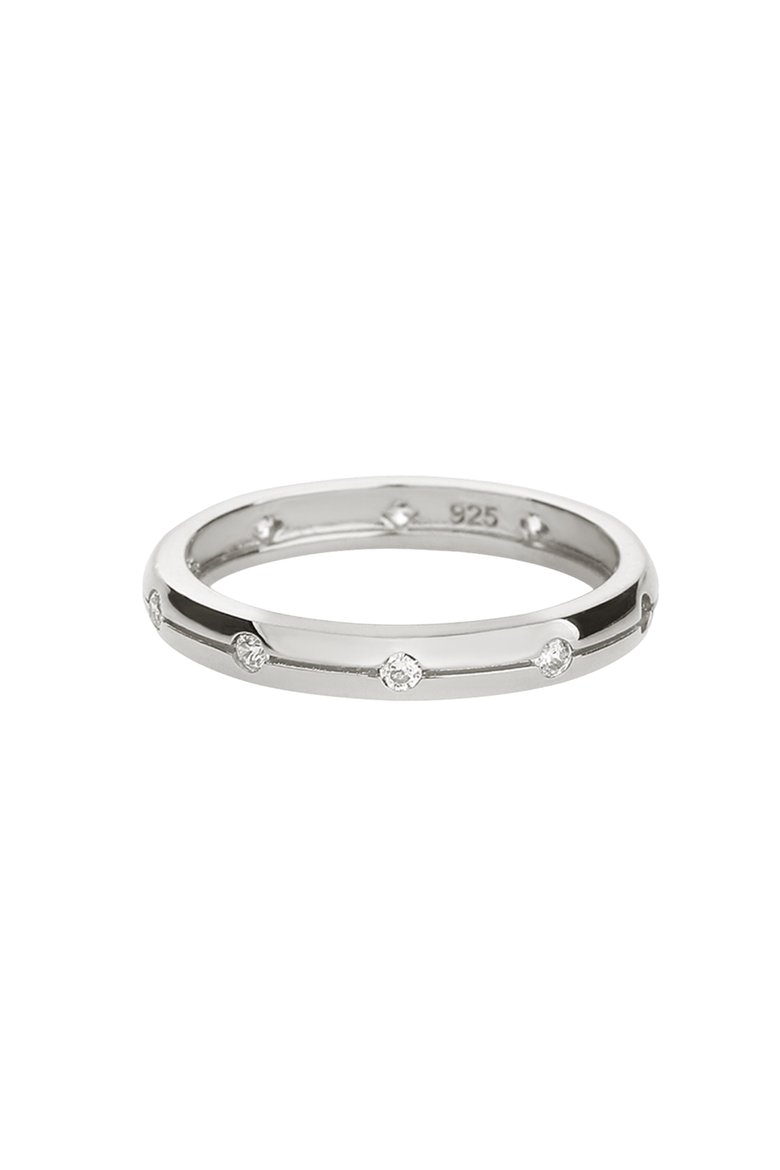 18k Gold Plated Sterling Silver Classic Gold Ring Duo Gift Guide, Alternate, color, Silver
