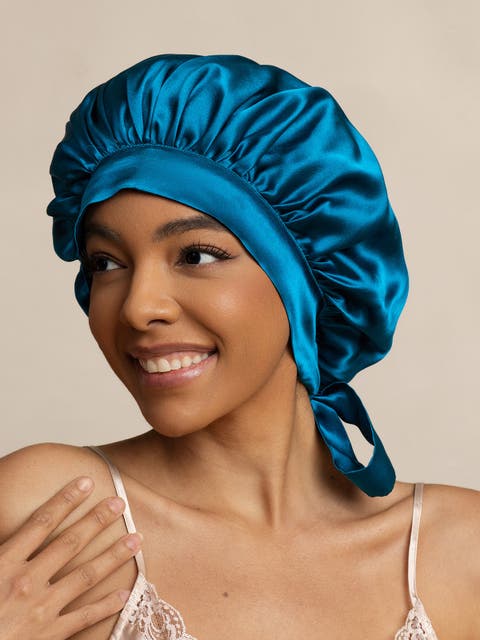 Women's Mulberry Silk Bonnet with Long Ribbons