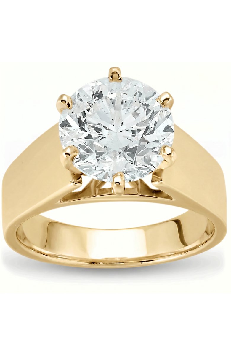 Bliss Diamond Certified 2Ct Round Diamond Solitaire Engagement Ring 14k Gold Lab Grown, Main, color, 14K Yellow Gold