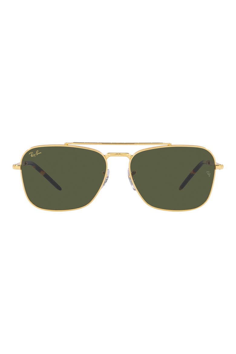 New Caravan 58mm Square Sunglasses, Main, color, YELLOW