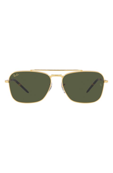 New Caravan 58mm Square Sunglasses