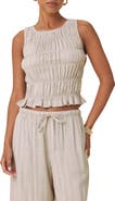 Splendid Bianca Smocked Crop Tank