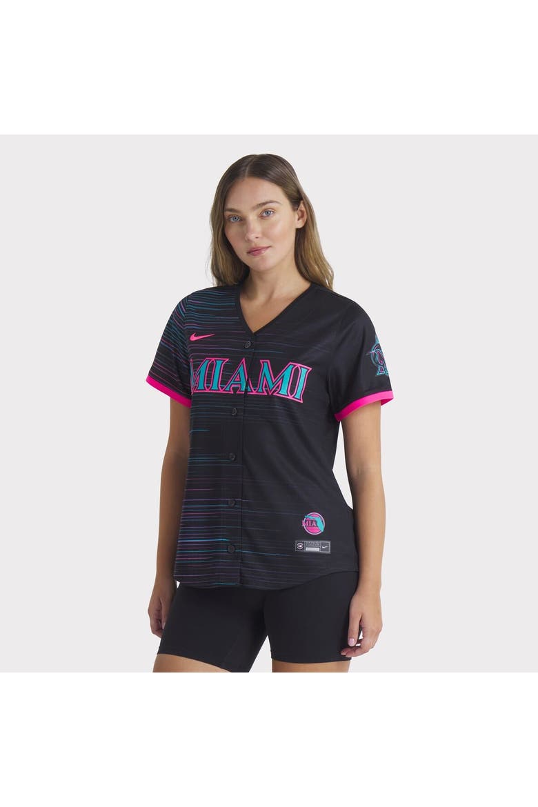 Women's Nike Black Miami Marlins 2025 City Connect Limited Jersey, Alternate, color, Black