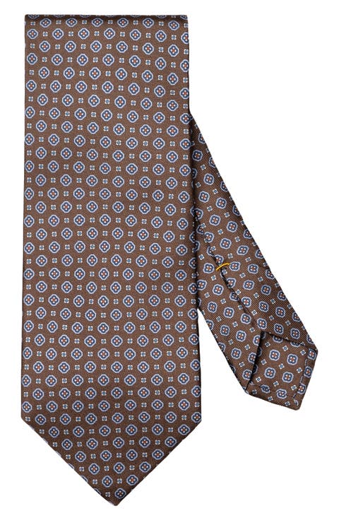 Medallion Printed Silk Tie