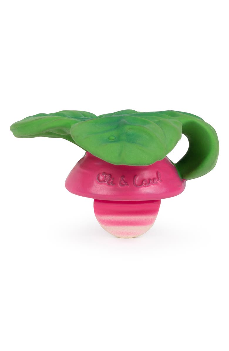 Oli&Carol Ramona the Radish Newborn Teething Toy, Main, color, Red