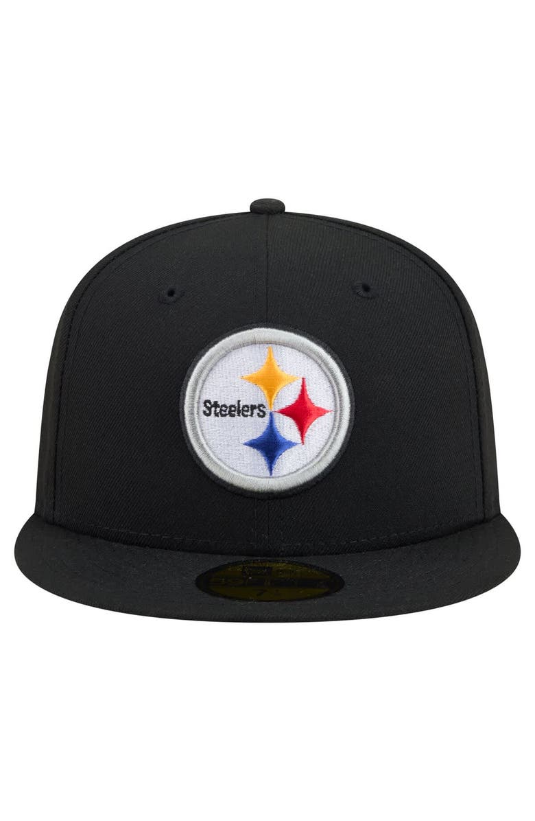New Era Men's New Era Black Pittsburgh Steelers 59FIFTY Fitted Hat, Alternate, color, Black