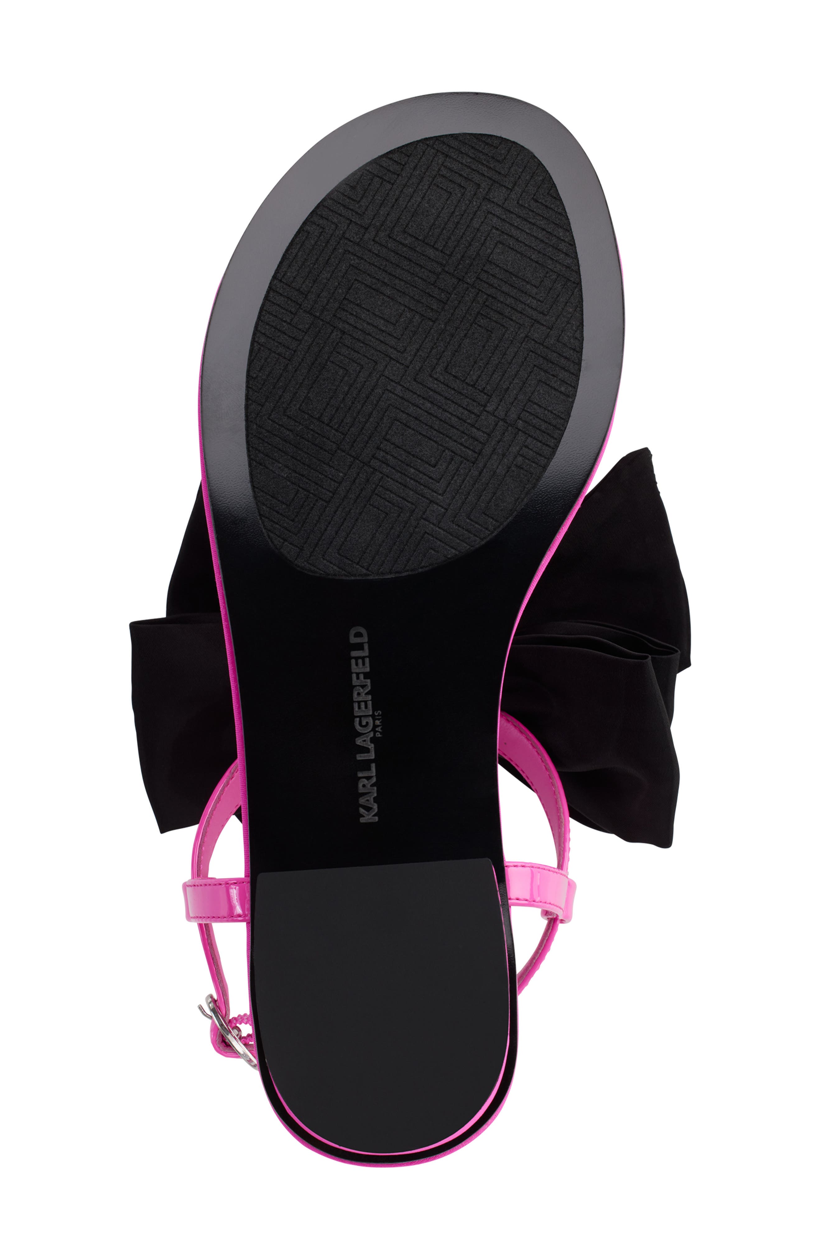 KARL LAGERFELD PARIS Cristi Bow T-Strap Sandal, Alternate, color, 