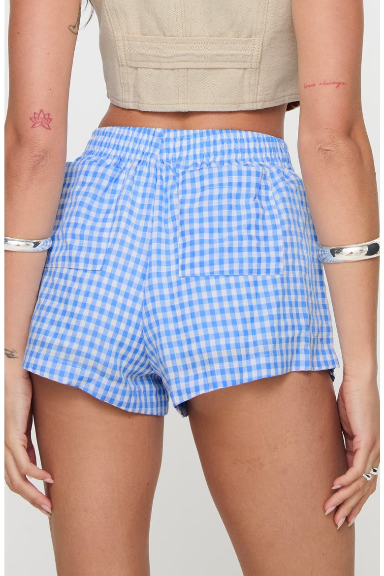 Beach House Gingham Cotton Blend Boxer Shorts, Alternate, color, BLUE